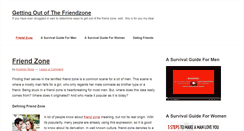 Desktop Screenshot of gettingoutofthefriendzone.net