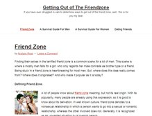 Tablet Screenshot of gettingoutofthefriendzone.net